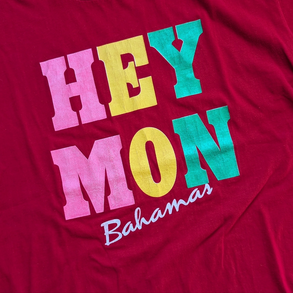 Bahamas "Hey Mon" 1970's T Shirt (XL) - Picture 3 of 7